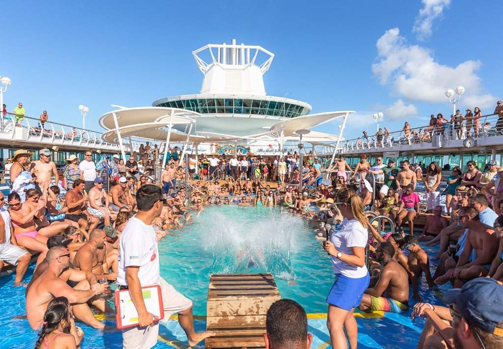 Survivors enjoying themselves on a cruise ship.